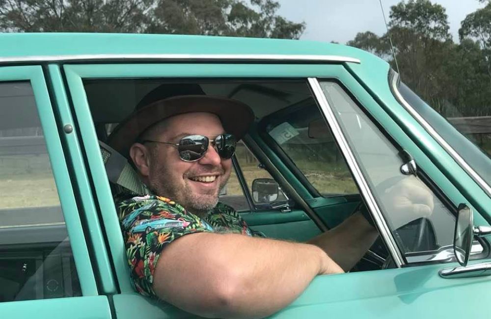 Justin enjoying the drive