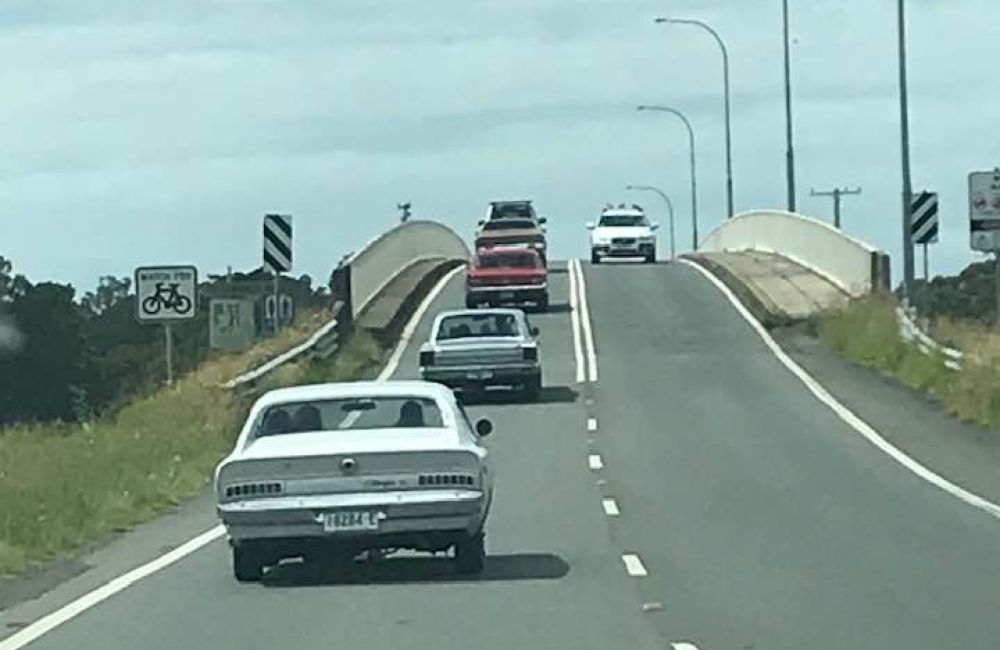 Francis, Bill B., Ian & Justin on the bridge Australia Day 2022