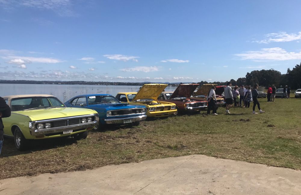Classic cars on display Wake Run 2022